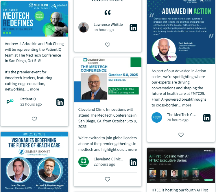 screenshot of social media feed for the 2025 conference
